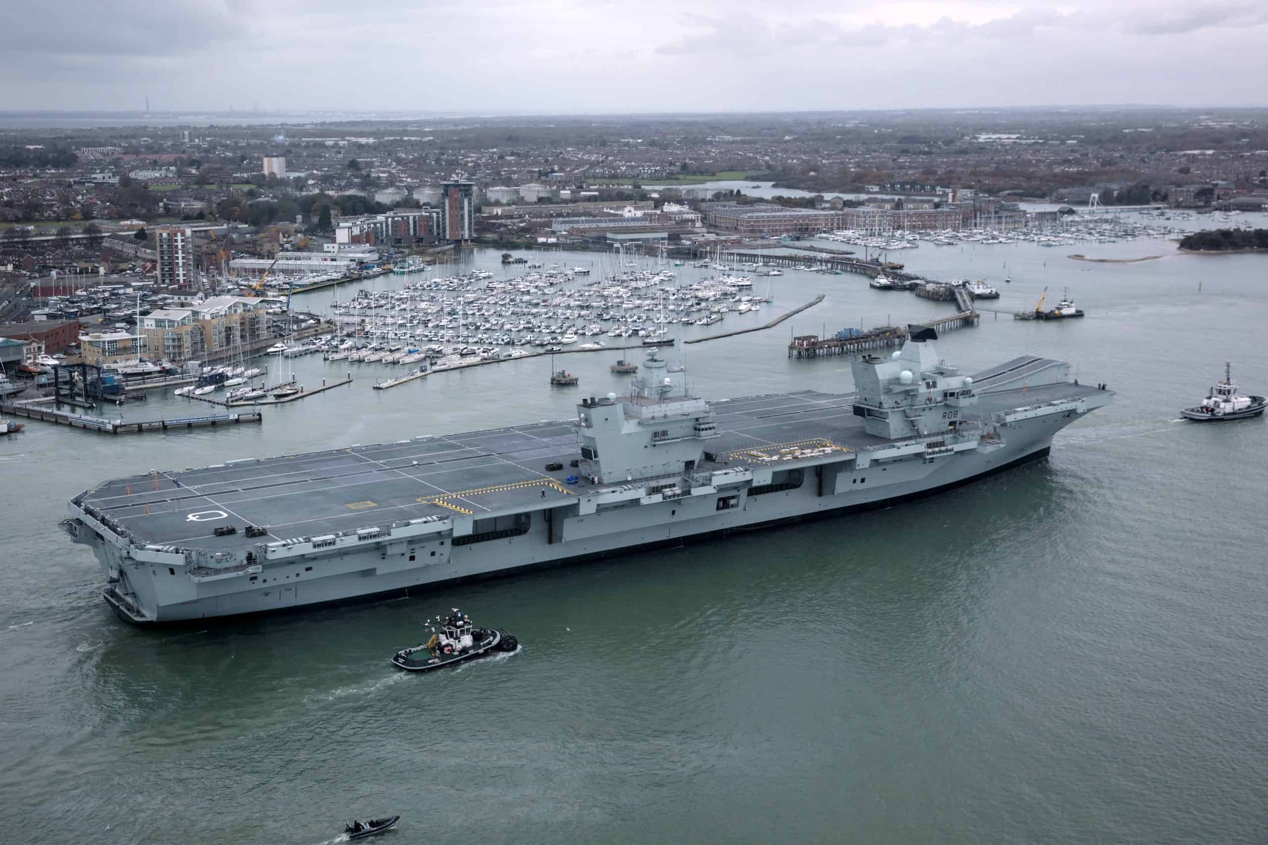 HMS Queen Elizabeth Returns To Home Port From Sea Trials