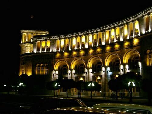 Yerevan Central Square at Night by Hovic Armenia Album