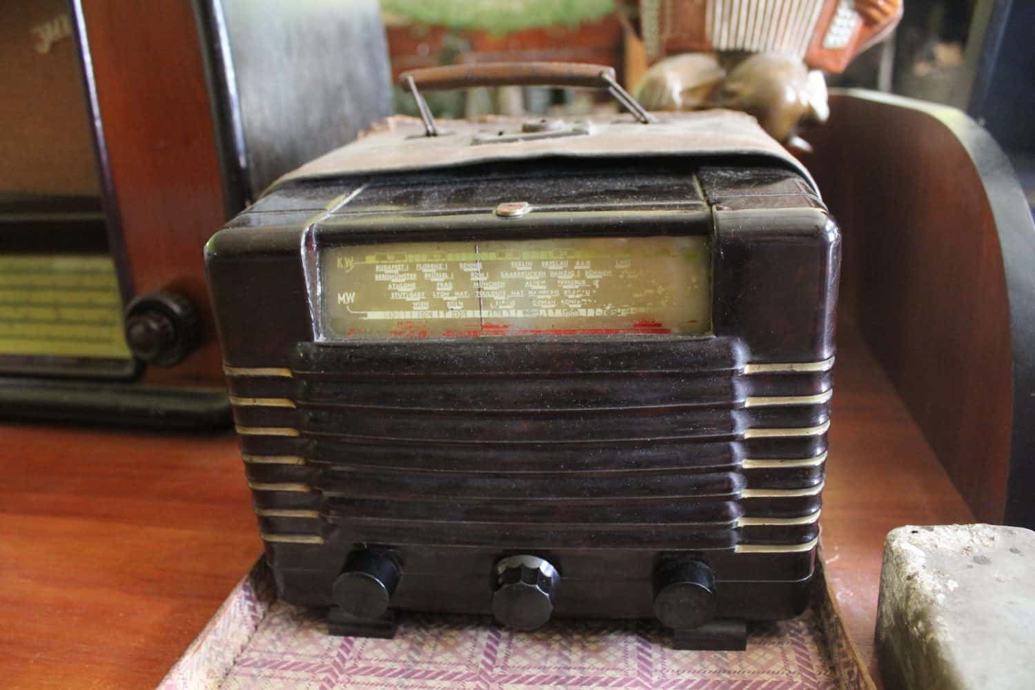 Vintage radio of world war II times