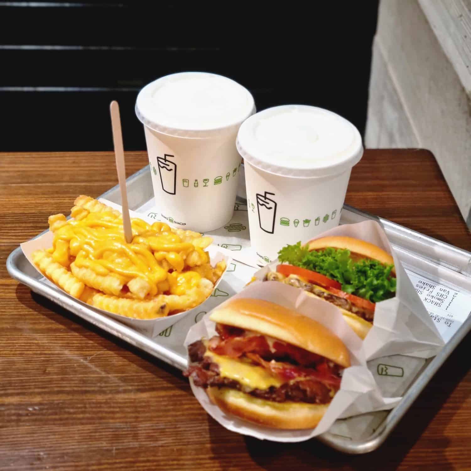 Shake Shack Hamburger and French fries