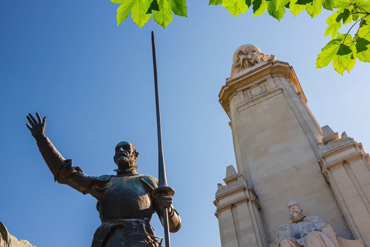 Miguel de Cervantes monument, Plaza de Espana, Madrid