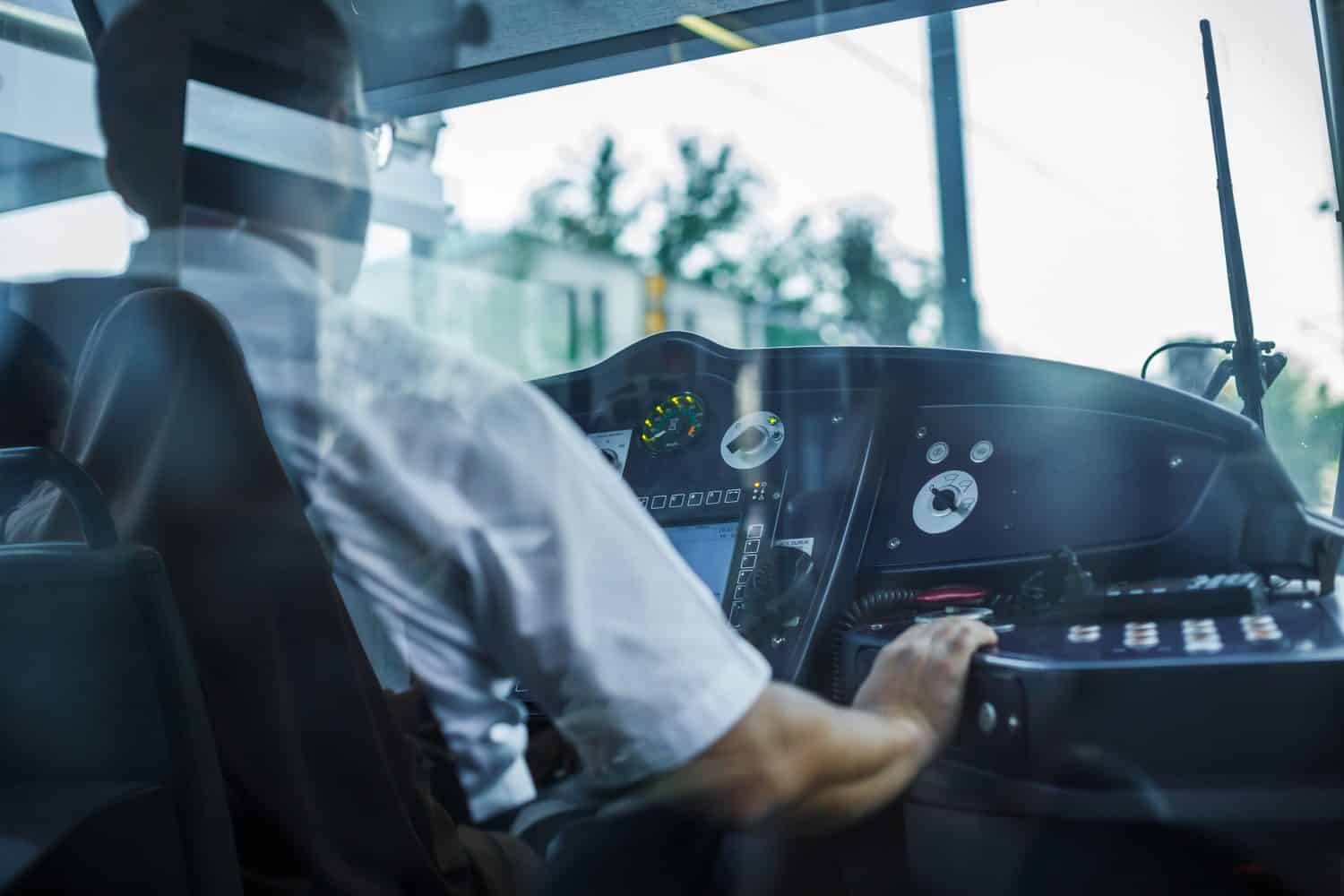 Tramway driver cabin