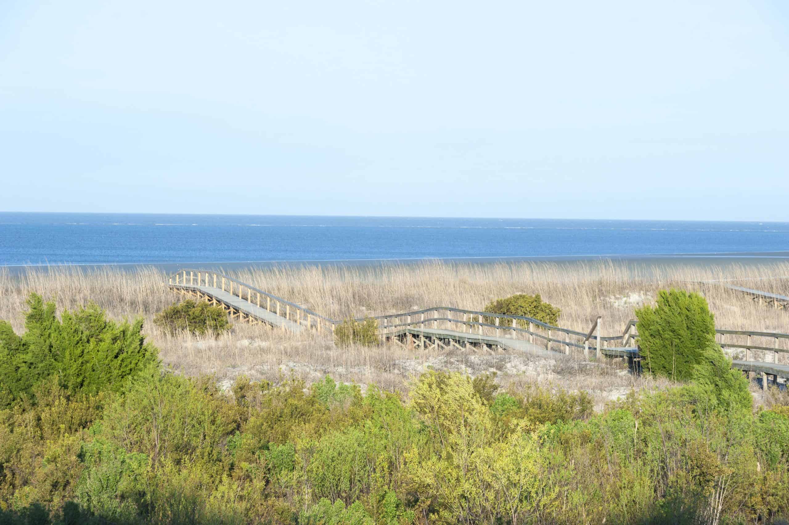 Atlantic Ocean on sunny day, Harbor Island, South Carolina, USA