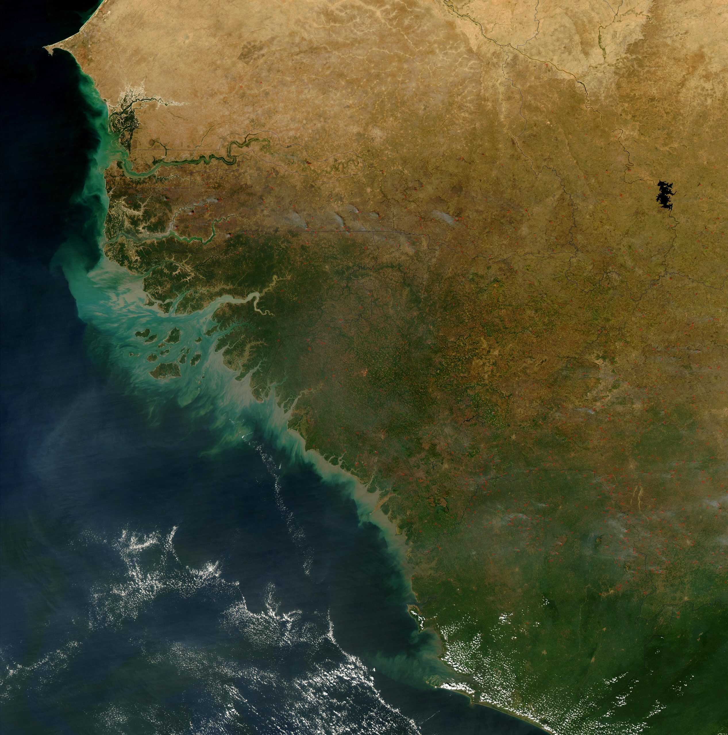 Cu00f4te du2019Ivoire (Ivory Coast) by NASA Goddard Space Flight Center
