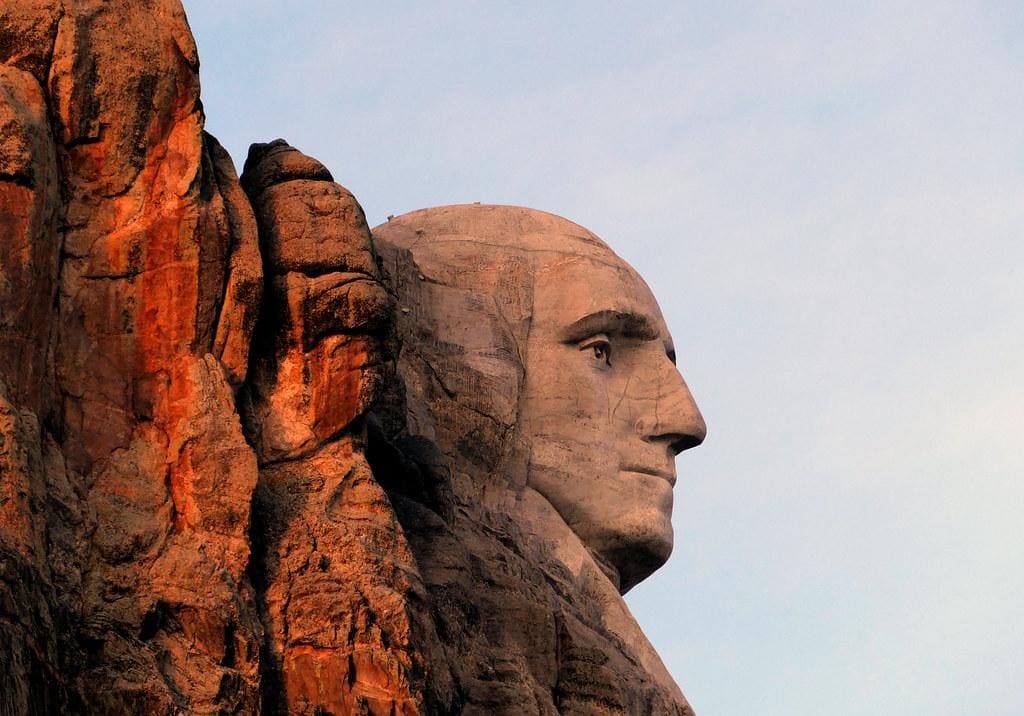 George Washington. Mt Rushmore.South Dakota. by Bernard Spragg