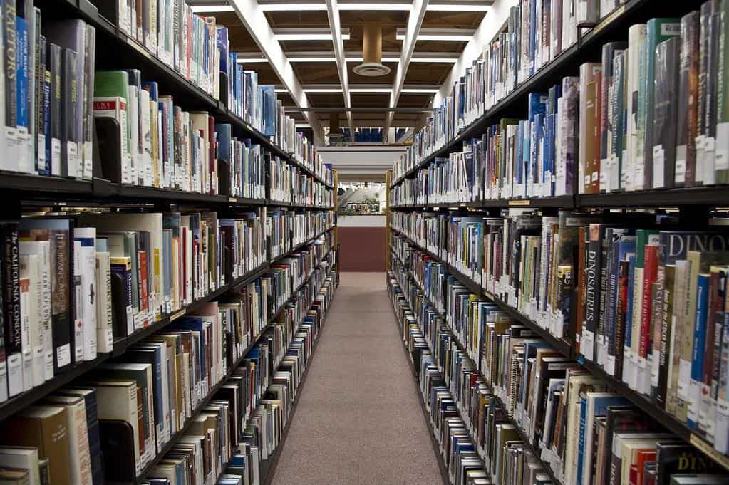 Toronto: book stacks at Toronto Reference Library by The City of Toronto