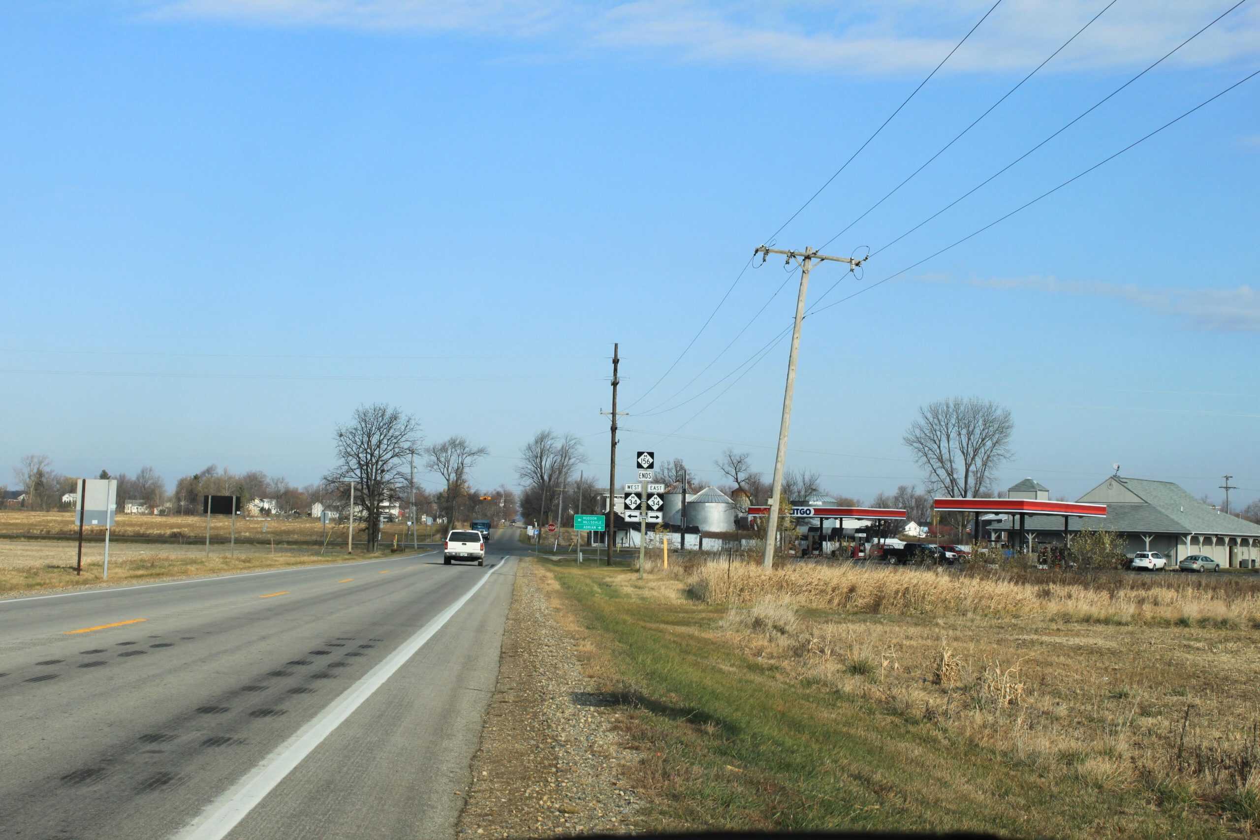 M-156 Michigan Highway northern terminus by Dwight Burdette