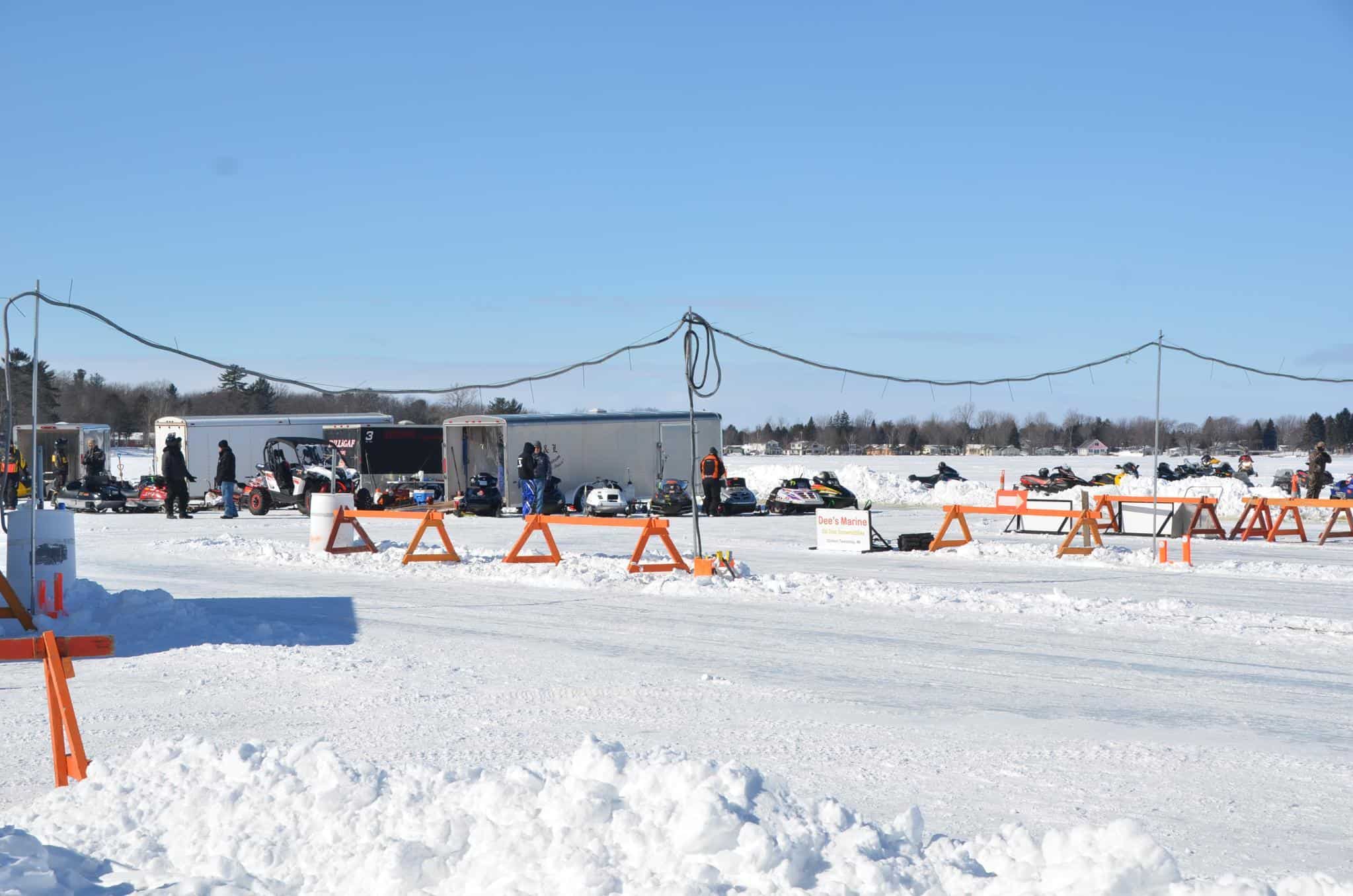 Snowmobile racing and show on ... by Joe Ross