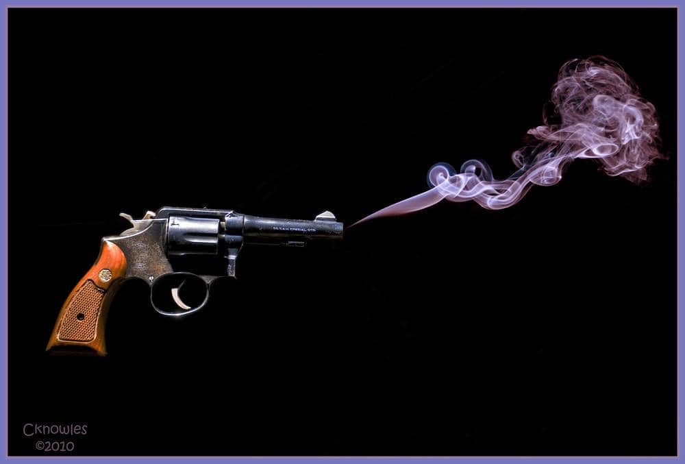 Gun Smoke Red by Knowles Gallery