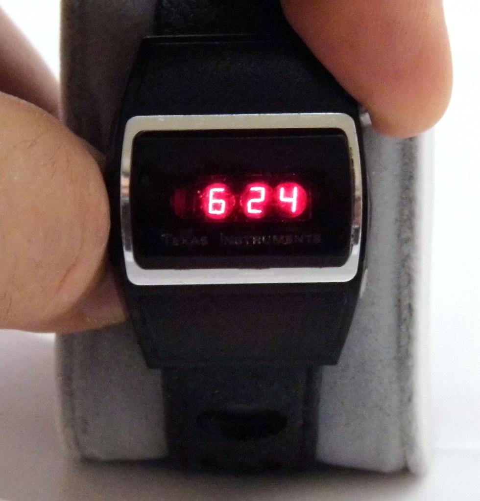 Vintage Texas Instruments Electronic Digital Watch, Model TI-501, Red LED Display, Original Swiss-Made Band, Circa 1976 by France1978