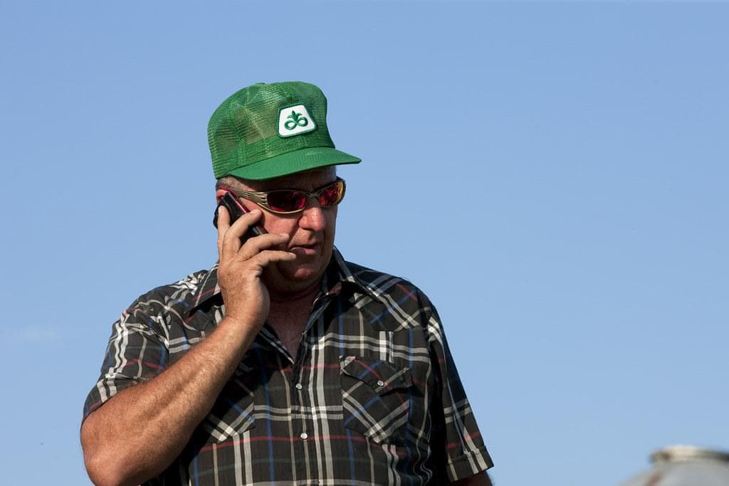 Farmer on the Phone by UnitedSoybeanBoard