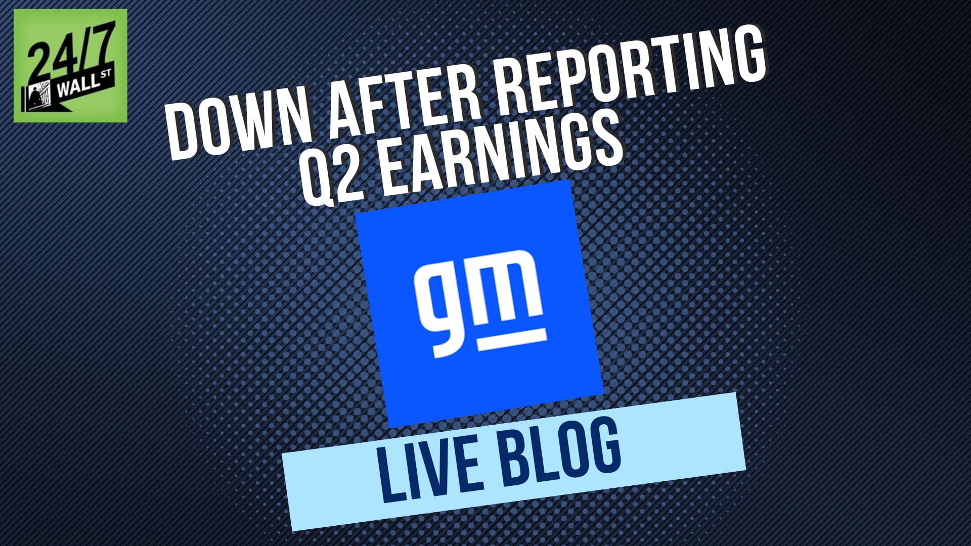 Live: General Motors Shares Now Down 8%