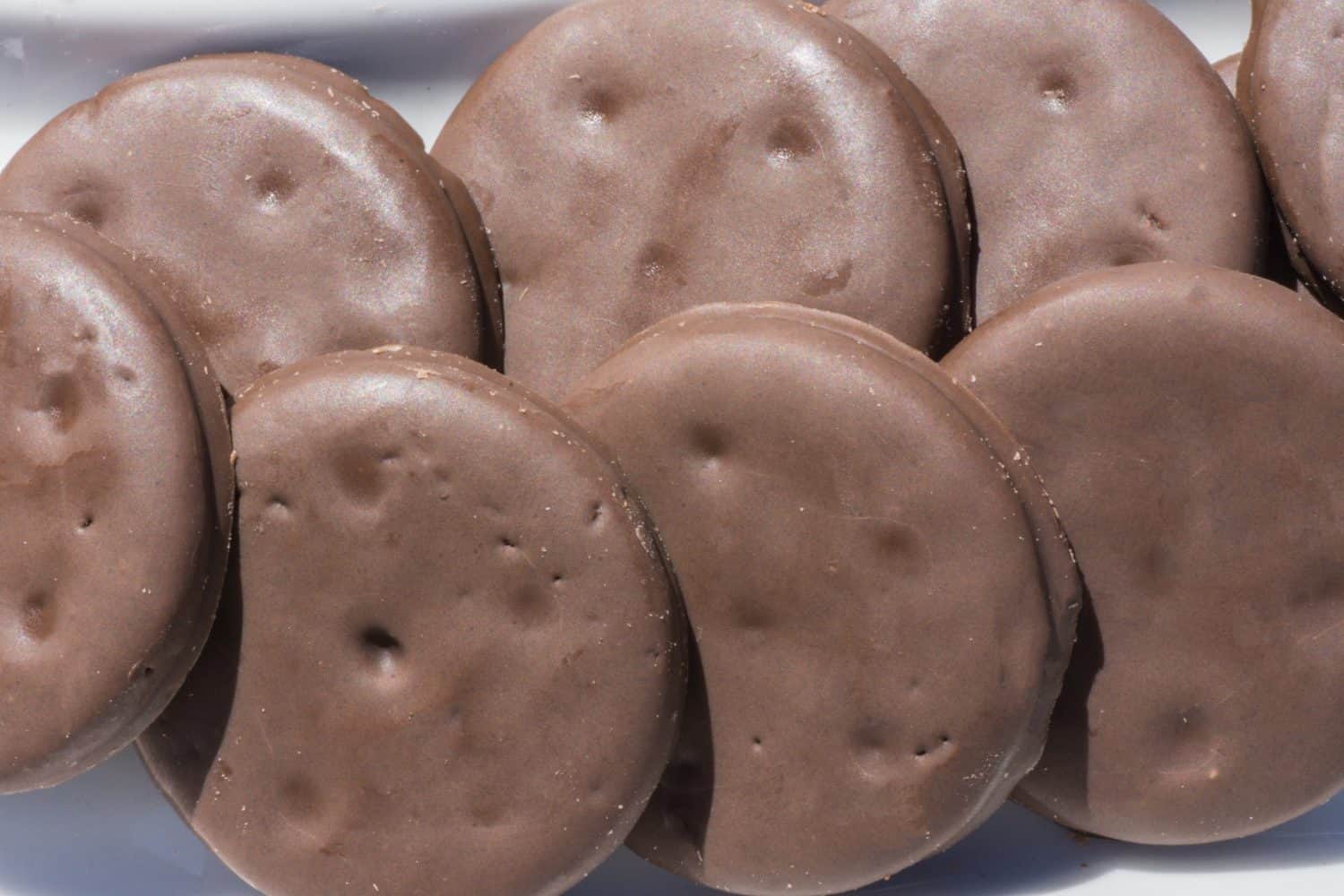 chocolate minute cookies sitting on plate for dessert