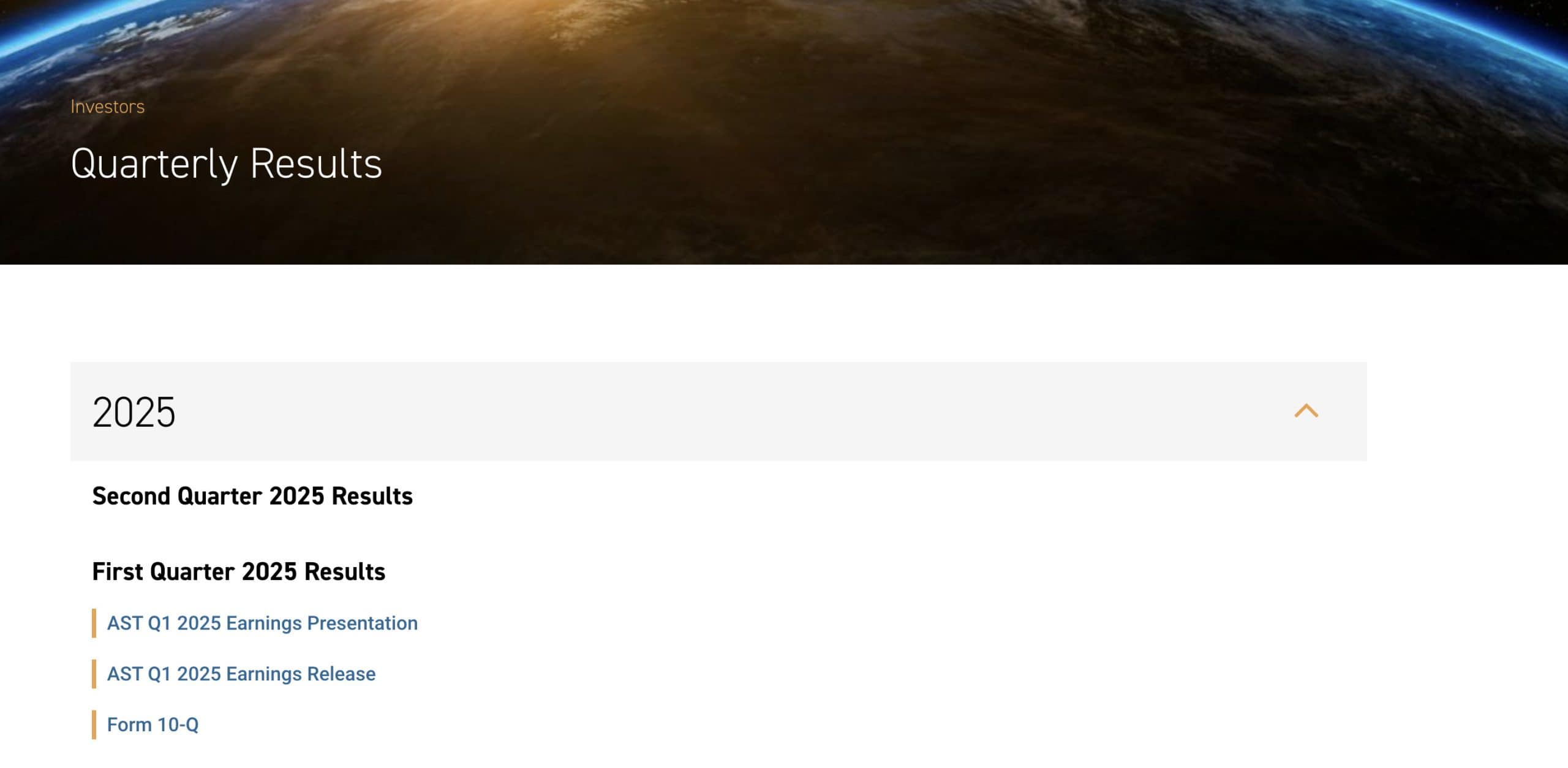 AST Investor Relations Site