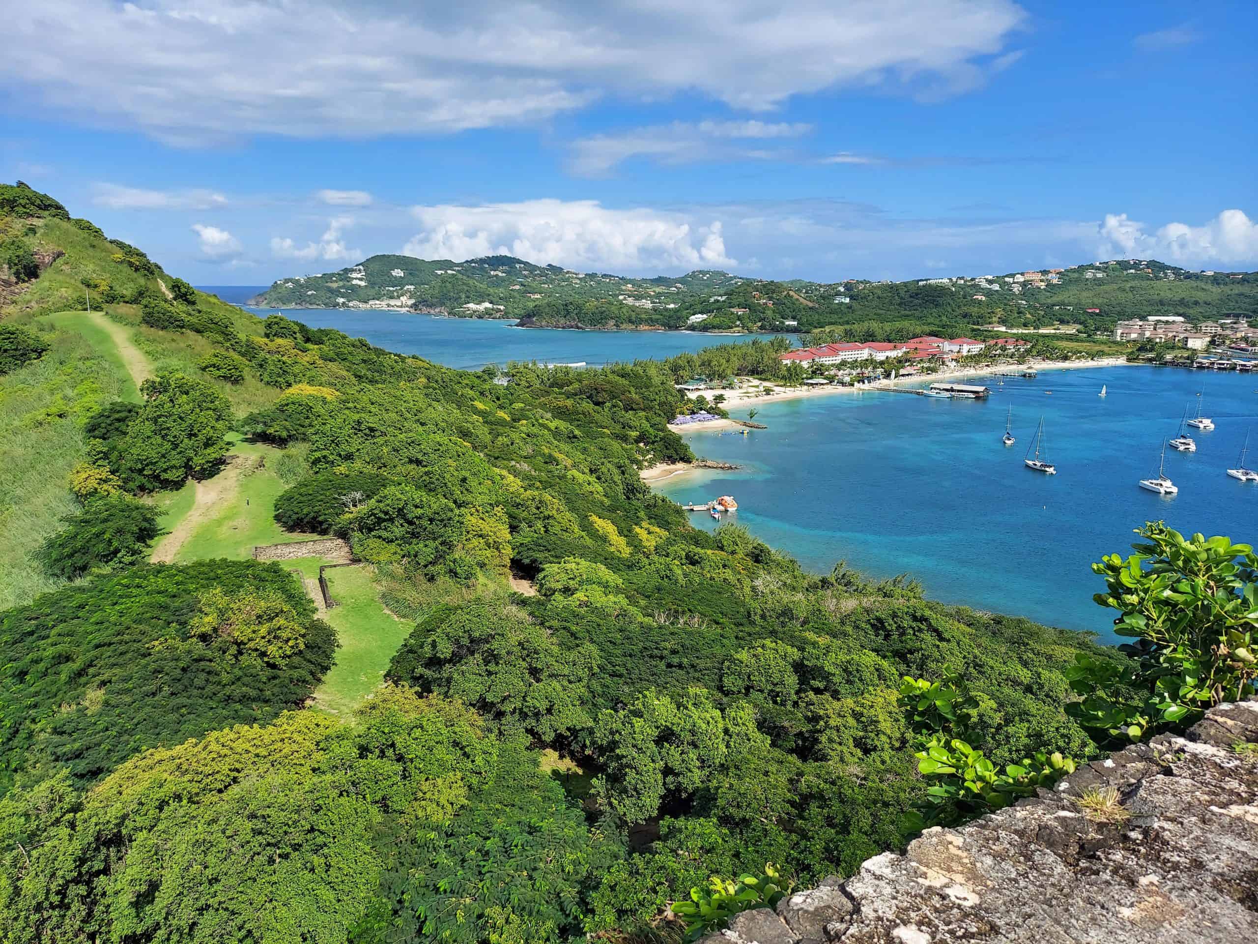 Saint Lucia - View from Fort Rodney by P. Hughes