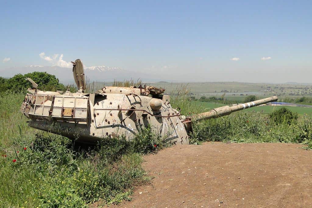 Turret of Soviet-Made Syrian Tank - Israeli-Annexed Golan Heights (Syria in Distance) by Adam Jones, Ph.D. - Global Photo Archive