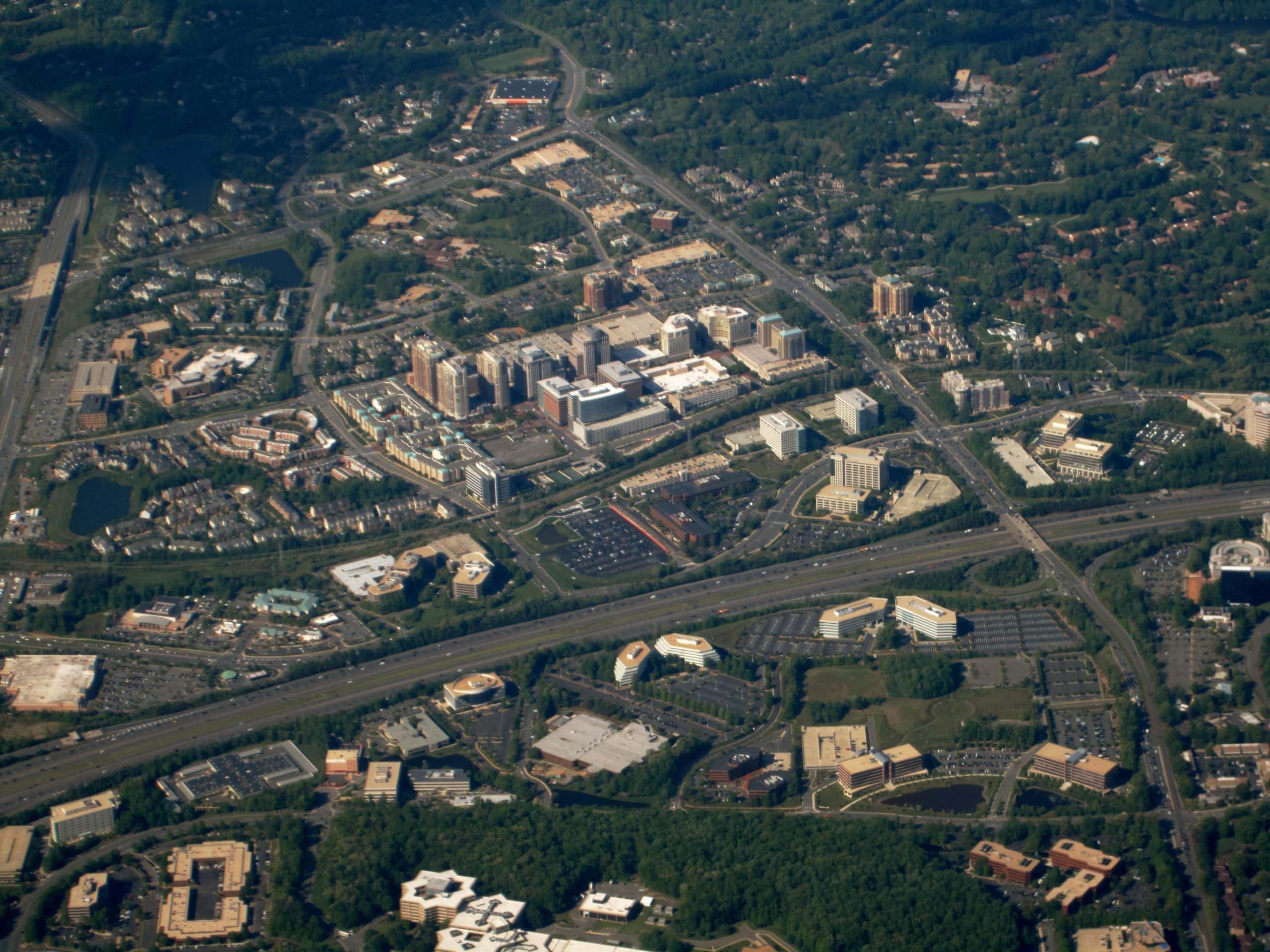 Reston Town Center, aerial by La Citta Vita