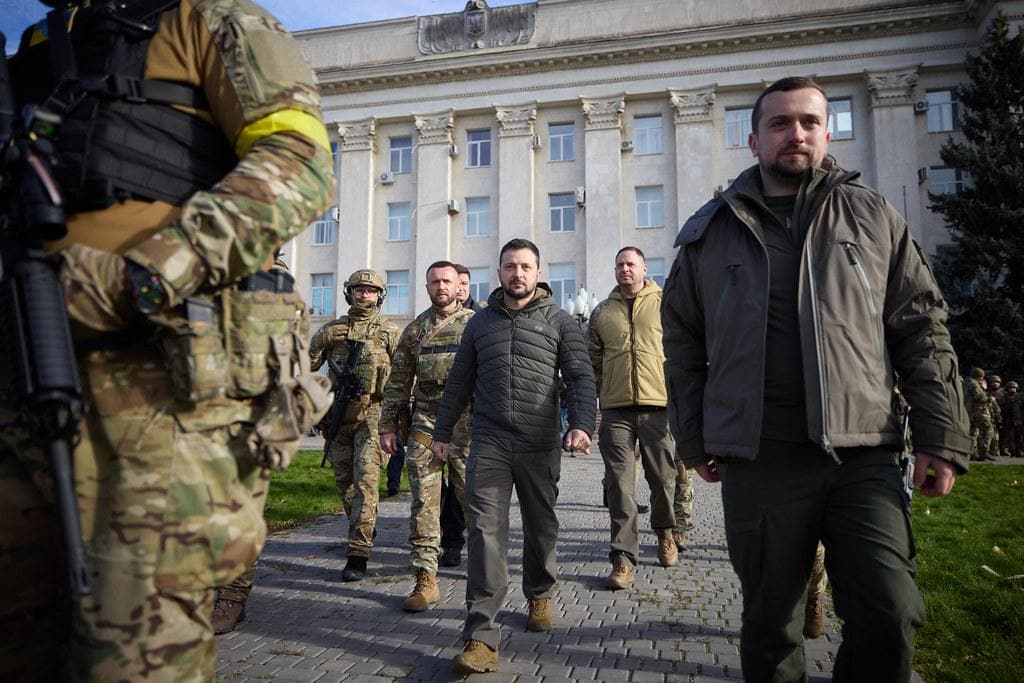 Volodymyr Zelenskyy took part in hoisting the State Flag of Ukraine in liberated Kherson. by President Of Ukraine