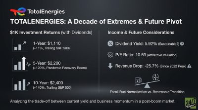 $1,000 in TotalEnergies Turned Into $2,400 Over Ten Years but Trailed the S&P 500