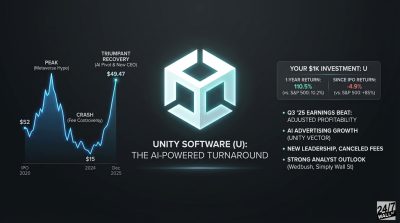 Unity Software Turned $1,000 Into $2,105 in One Year While IPO Investors Stay Underwater