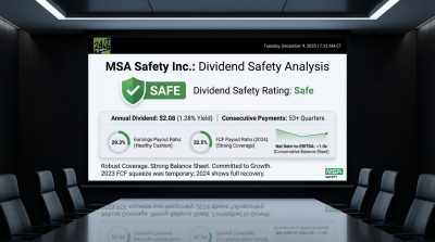 Income Investors Can Sleep Well With MSA’s Dividend Despite 2023 Cash Flow Scare