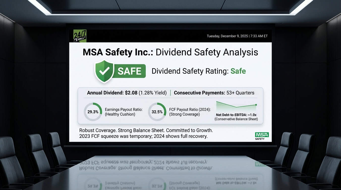 Income Investors Can Sleep Well With MSA’s Dividend Despite 2023 Cash Flow Scare
