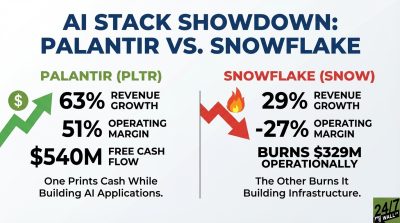 The AI Application Giant Prints Cash at 51% Margins While the Data Warehouse Burns Through Hundreds of Millions
