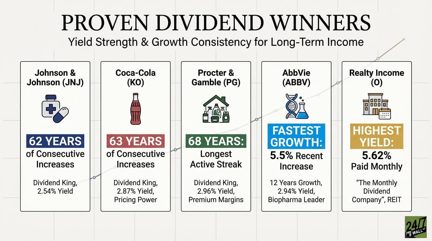 Proven Income Generators: Ranking the Most Reliable Dividend Growth Stocks
