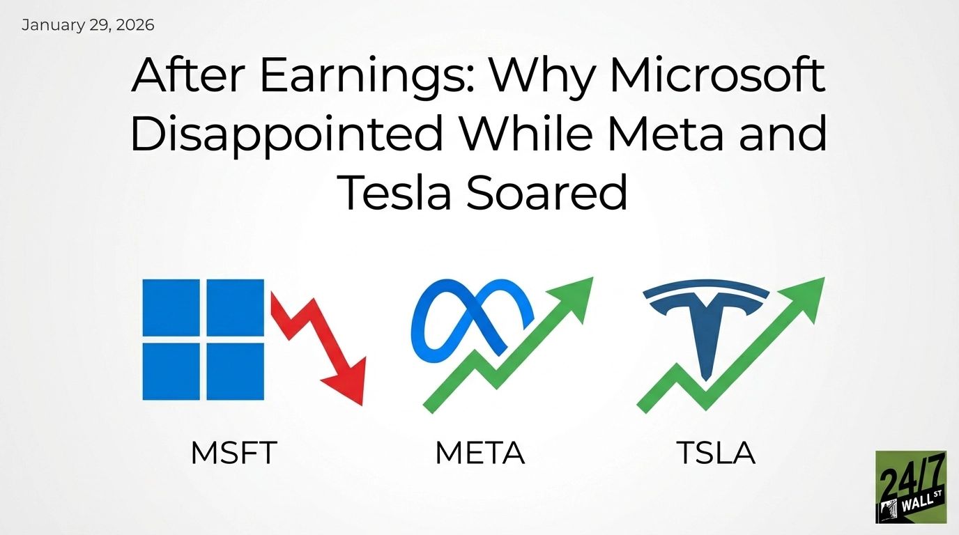 Why Investors Rewarded Meta and Tesla But Punished Microsoft Despite Revenue Beat
