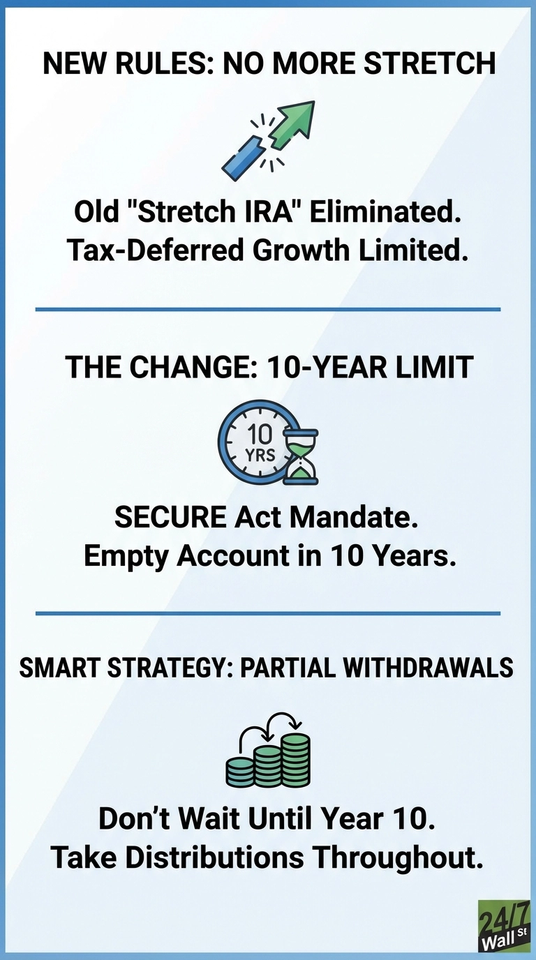 An infographic titled 'NEW RULES: NO MORE STRETCH'. It features three sections. The first section, 'NEW RULES: NO MORE STRETCH', has an icon of a broken blue and green arrow, with text 'Old 